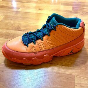 Nike Air Jordan 9 Retro Low Bright Mango Size 11 Mens Basketball Shoes Sanitized
